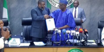 Oloyede Bows out as JAMB Registrar, Hands over to Prof. Aina