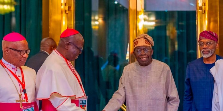 Tinubu Assures Catholic Bishops of Victory Over Insecurity, Says Economic Prosperity Ahead
