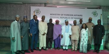 Minister of State for Foreign Affairs Receives Council of Retired Federal Permanent Secretaries