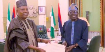 2027: Tinubu Presents Shettima with Running Mate Certificate
