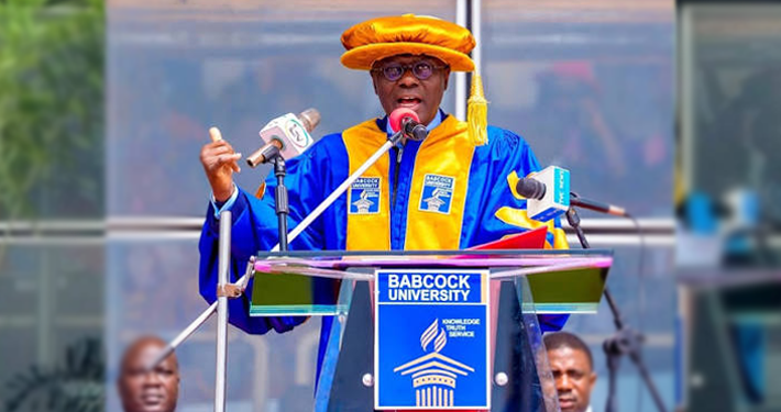 Babcock University Honours Sanwo-Olu with Leadership Award at 2026 Convocation