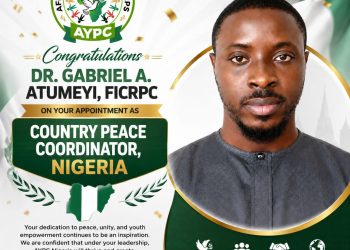 AYPC Appoints Ex-Leadership Reporter Gabriel Atumeyi as Nigeria Country Coordinator