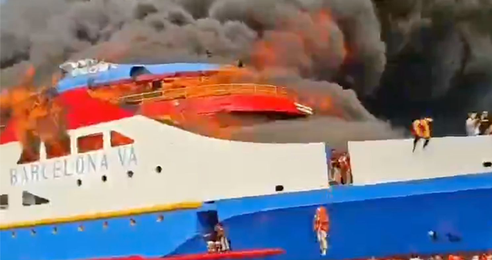 Five Killed, 41 Missing After Indonesia Passenger Ferry Goes Up in Flames 