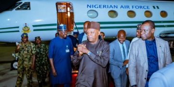 Shettima Returns to Nigeria after BRICS Summit in India
