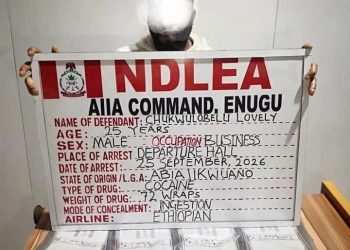 ‎Newlywed Arrested with Cocaine at Enugu Airport
