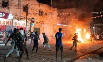 Protests Rock Gambia Over Prolonged Blackout Amid Barrow’s Third-Term Bid