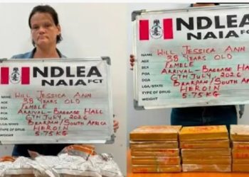 South African Woman Gets 25 Years for Importing Heroin into Nigeria