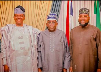 Minister Matawalle leads eight Zamfara lawmakers to Tinubu, pledges APC loyalty